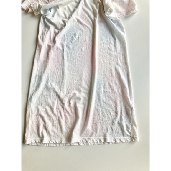 NWOT CURRENT/ELLIOTT Beatnik White Pink Tie Dye Cotton T-Shirt Dress, Size 1/S - Picture 9 of 12